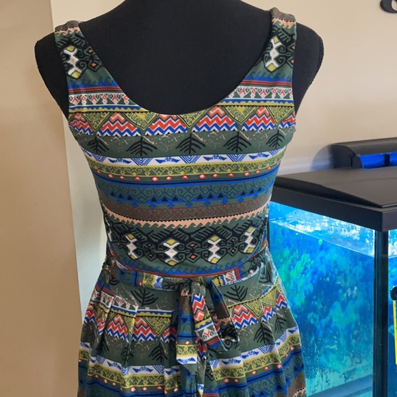 Green Aztec Mini Dress - Picture 5 of 5